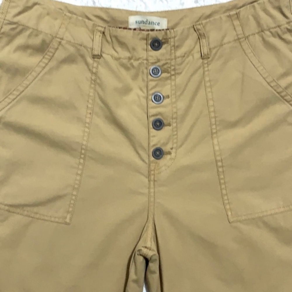 Sundance Catalog Wide Leg Crop Pants in 14 Mustard/Gold - Picture 7 of 7